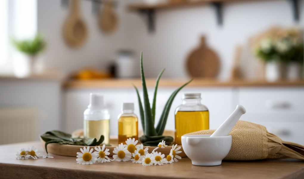 aloe-camomille-mortier-table