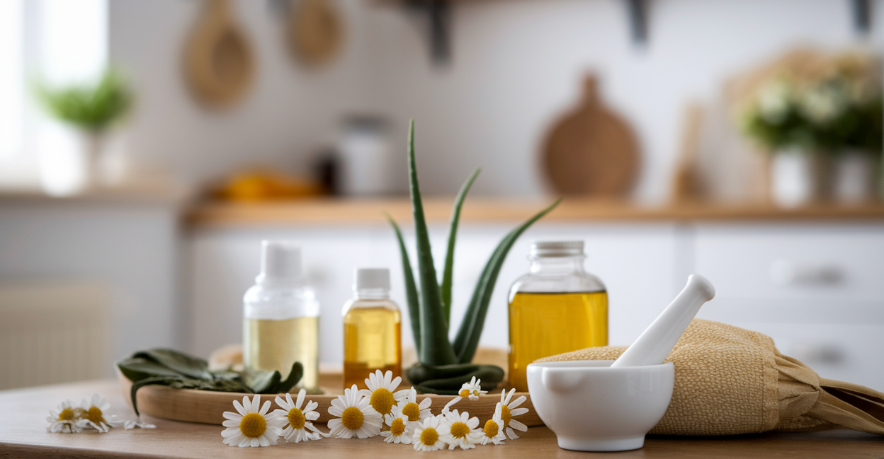 aloe-camomille-mortier-table