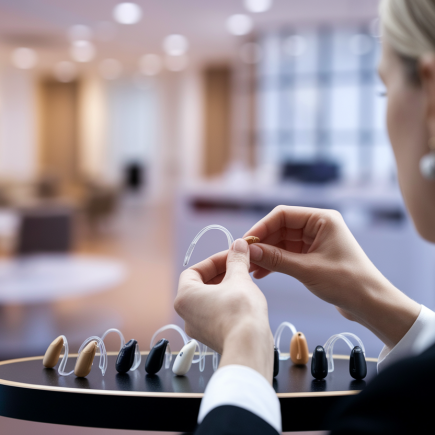 audioprothesiste-presentoir-appareils-auditifs-clinique