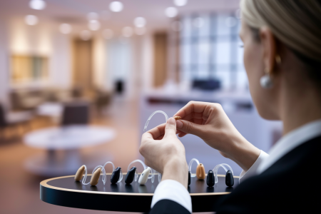 audioprothesiste-presentoir-appareils-auditifs-clinique