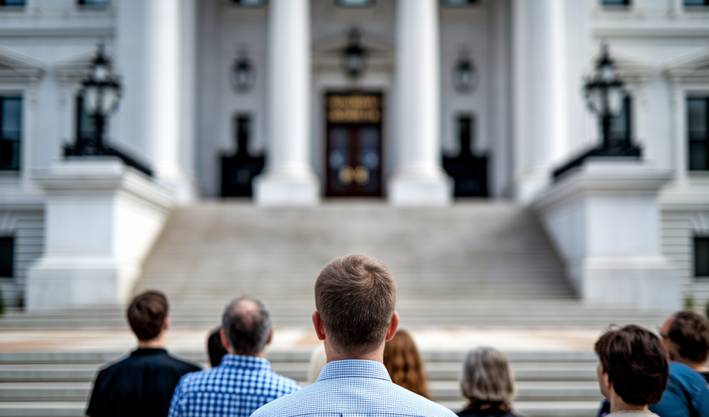 batiment-gouvernement-facade-personnes-dos