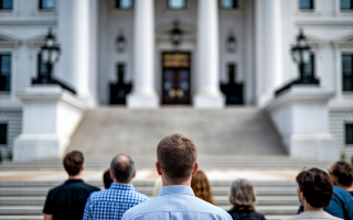 batiment-gouvernement-facade-personnes-dos