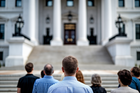 batiment-gouvernement-facade-personnes-dos