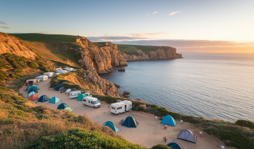 camping-falaises-ocean-coucher-soleil