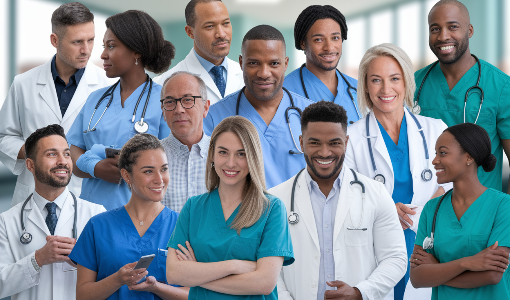 collage-professionnels-medicaux-tenues-hopital