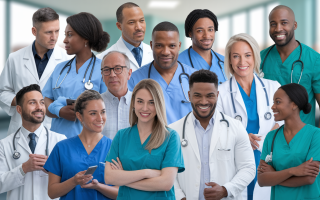 collage-professionnels-medicaux-tenues-hopital