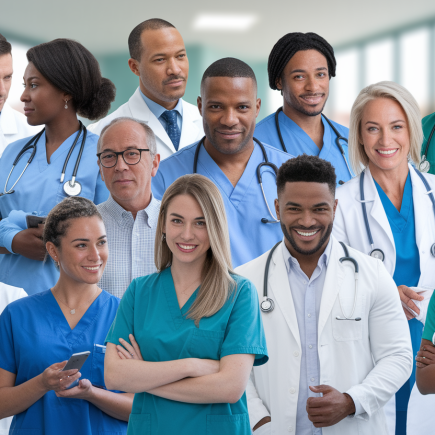 collage-professionnels-medicaux-tenues-hopital