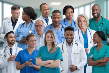 collage-professionnels-medicaux-tenues-hopital