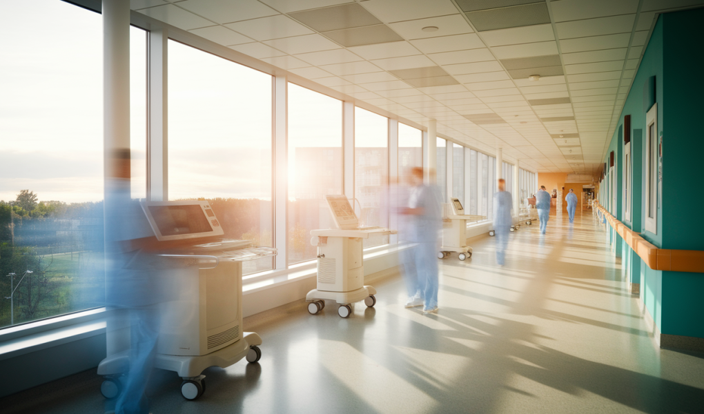couloir-hopital-lumiere-fenetres-flou