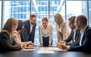 groupe-professionnels-bureau-moderne-table