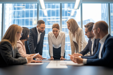 groupe-professionnels-bureau-moderne-table