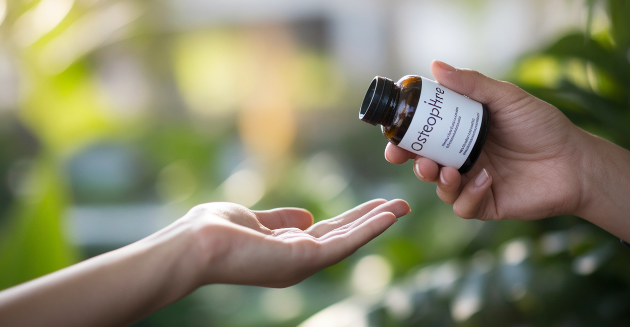 main-bouteille-ouverte-osteoparine-plantes