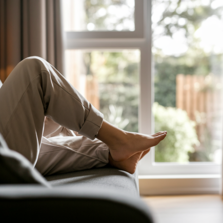 personne-canape-jambes-coussin-jardin