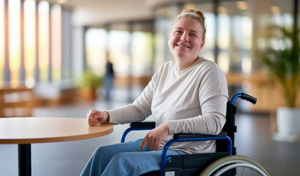 personne-fauteuil-roulant-table-centre