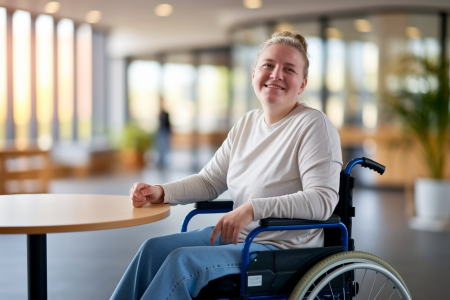 personne-fauteuil-roulant-table-centre