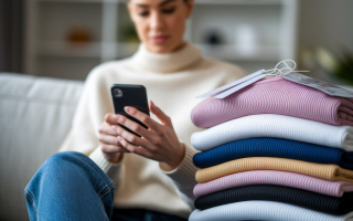 personne-stylee-visage-flou-canape-telephone