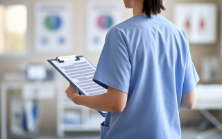 soignant-dos-formulaire-flou-cabinet