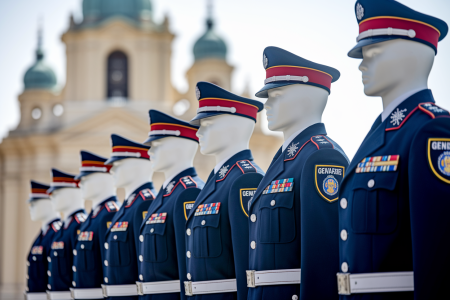 uniformes-gendarmerie-mannequins-insignes-historique