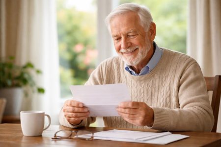 senior-table-lettre-satisfait-fenetre