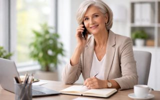 personne-telephone-bureau-moderne-plante