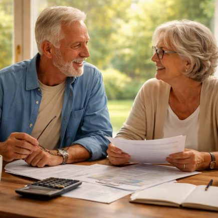couple-senior-table-documents-jardin