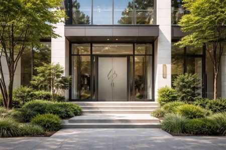 batiment-moderne-logo-arbres-plantes